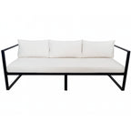 POHJOLA GARDEN 3-istuttava Ulkosohva ISLA 190 CM, Musta / Vaalea Beige