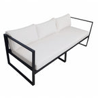 POHJOLA GARDEN 3-istuttava Ulkosohva ISLA 190 CM, Musta / Vaalea Beige