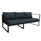 POHJOLA GARDEN 3-istuttava Ulkosohva ISLA 190 CM, Musta / harmaa