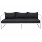 POHJOLA GARDEN 3-istuttava Ulkosohva ISLA 190 CM, Valkoinen / harmaa