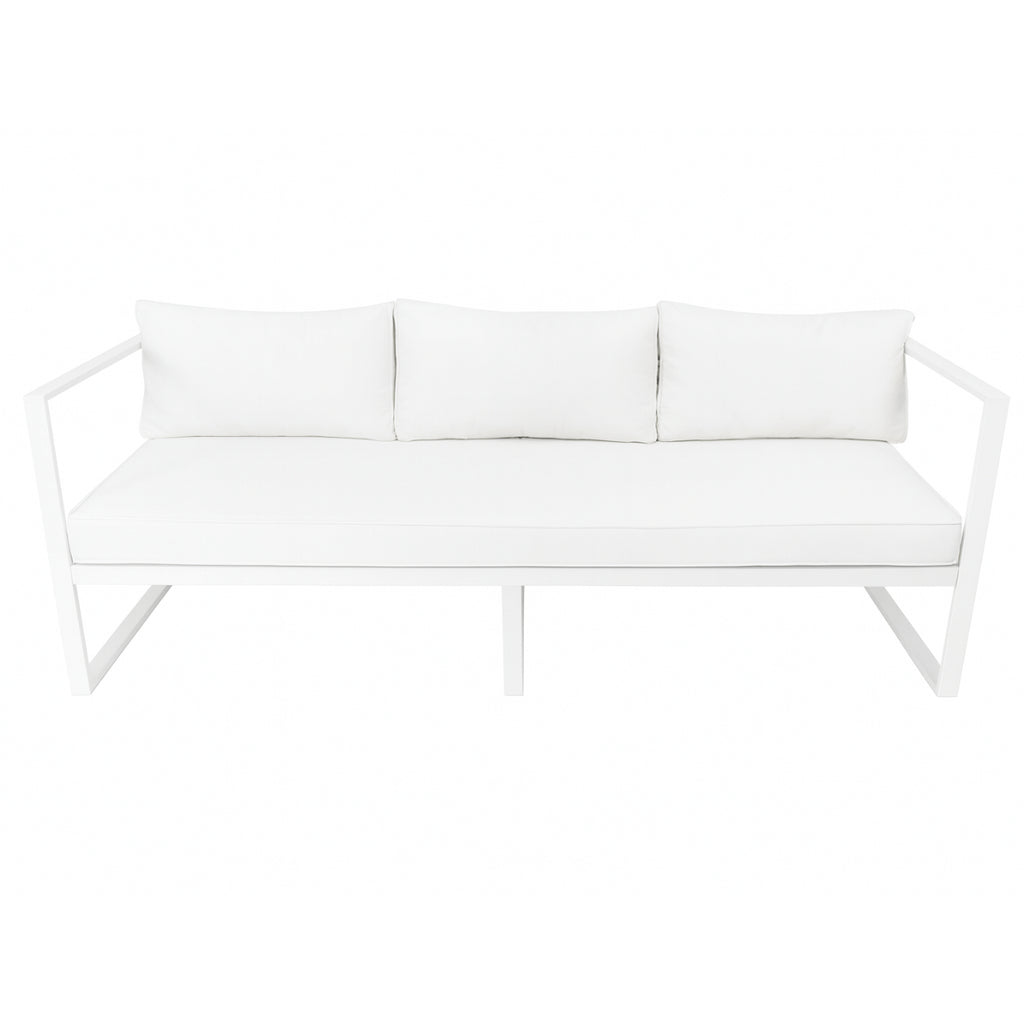 POHJOLA GARDEN 3-istuttava Ulkosohva ISLA 190 CM, Valkoinen / Vaalea Beige