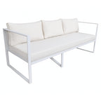 POHJOLA GARDEN 3-istuttava Ulkosohva ISLA 190 CM, Valkoinen / Vaalea Beige