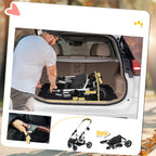 3-in-1 lemmikkirattaat pienille eläimille – taitettava alumiinirunko, max 10 kg, harmaa