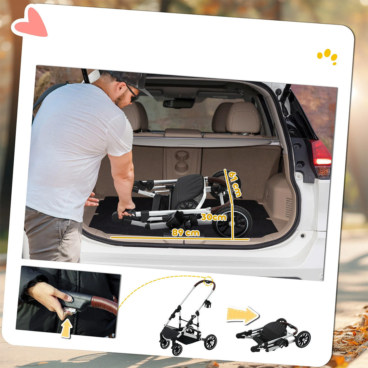 3-in-1 lemmikkirattaat pienille eläimille – taitettava alumiinirunko, max 10 kg, sininen