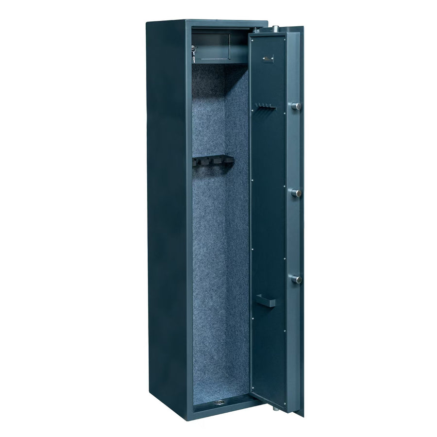 Vapenskåp för 5 vapen – EN 14450, digitalt lås, 146 x 35 x 35 cm