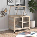 Kaksitasoinen pieneläinhäkki sisäkäyttöön – kuusipuinen lemmikkihäkki kaneille ja marsuille