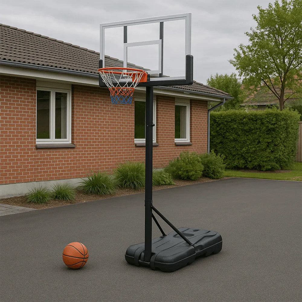 Basketkorg 2,30–3,05 m – 76 mm ram, 45 cm ring, PC-skiva