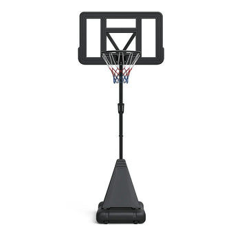 Basketkorg 2,45–3,05 m – 45 cm ring, 110 x 75 cm skiva, stativ med hjul