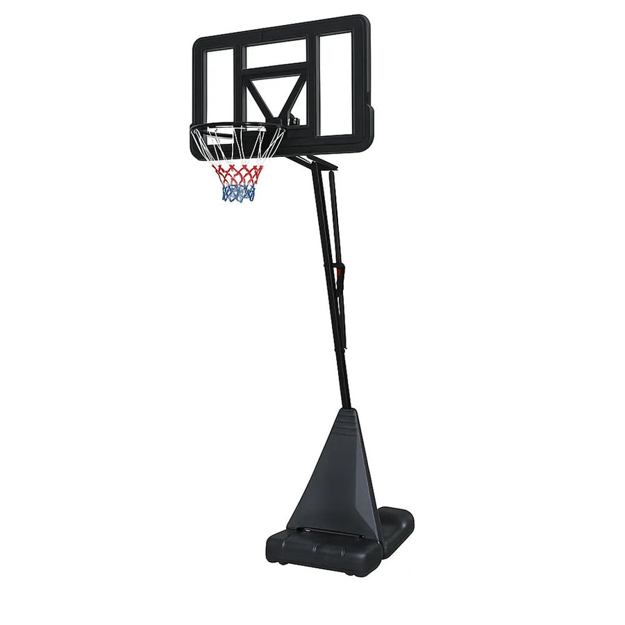 Basketkorg 2,45–3,05 m – 45 cm ring, 110 x 75 cm skiva, stativ med hjul