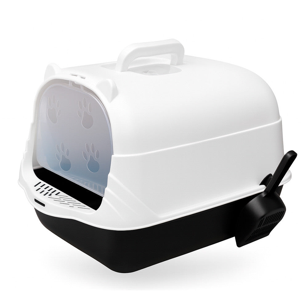 Pohjolan Lemmikkitarvike Kissan Hiekkalaatikko, 51x37x36cm, Musta/Harmaa