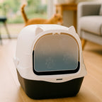 Pohjolan Lemmikkitarvike Kissan Hiekkalaatikko, 51x37x36cm, Musta/Harmaa