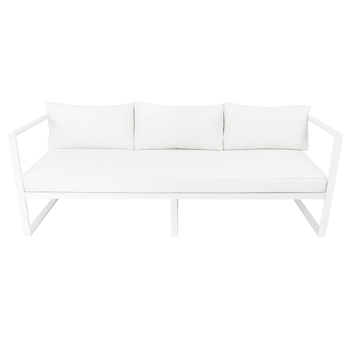 OUTLET! POHJOLA GARDEN 3-istuttava Ulkosohva ISLA 190 CM, Valkoinen / Vaalea Beige - B-laatu, lue tuotekuvaus!