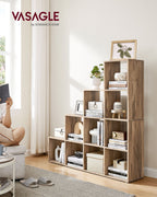 VASAGLE 10-lokeroinen kirjahylly – tukeva ja tyylikäs kuutiohylly kotiin ja toimistoon
