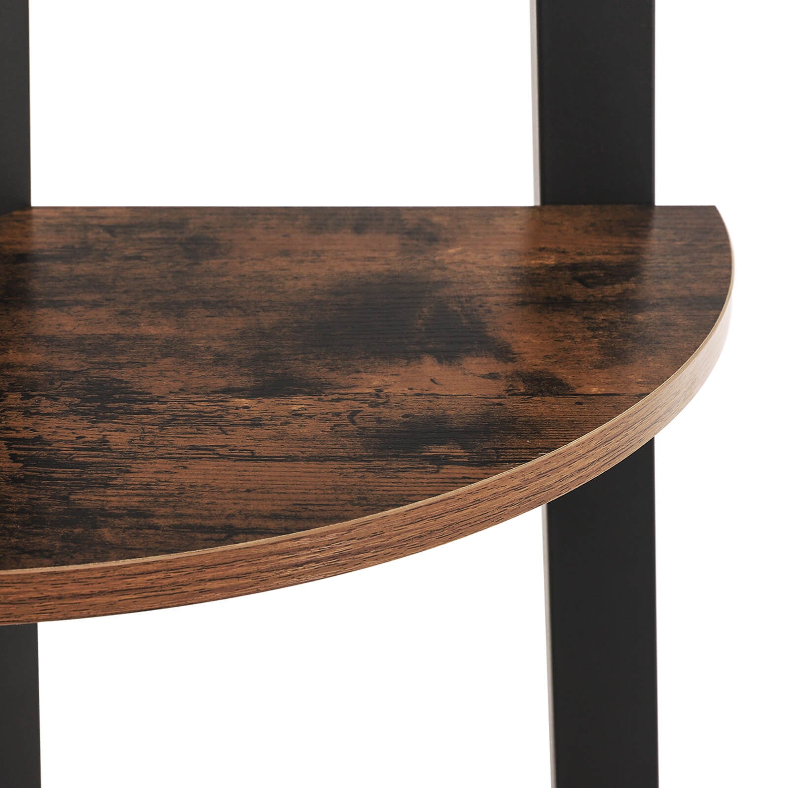 VASAGLE Teollinen kulmahylly – 5-tasoinen hylly teräsrungolla, 34,2 x 34,2 x 158,8 cm