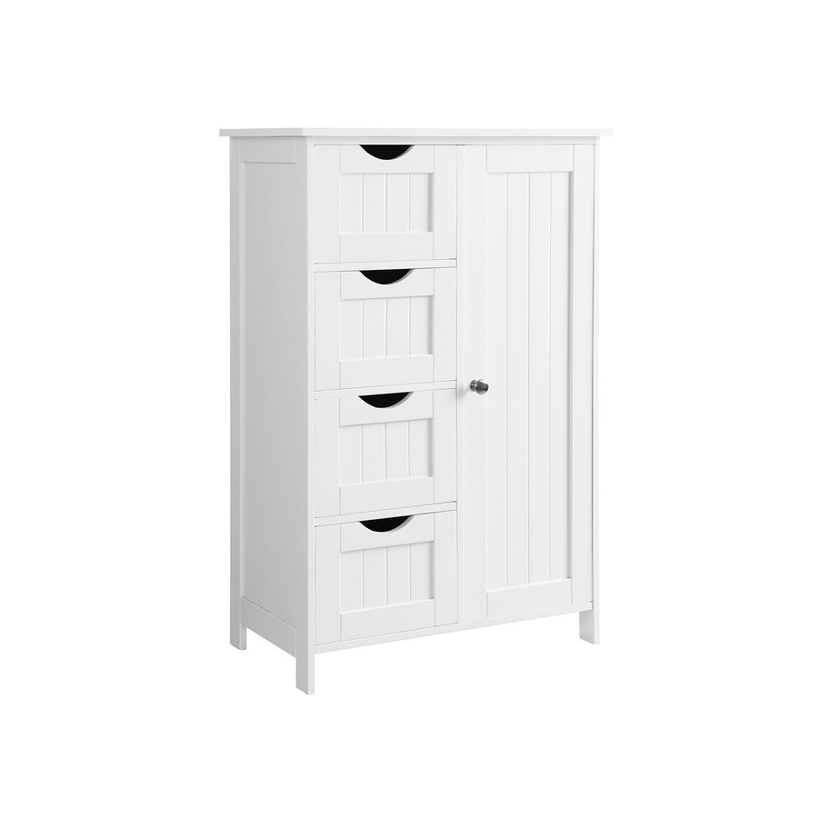 VASAGLE Vitt badrumsskåp – justerbar hylla, robust MDF-konstruktion och stänkskydd, 55 x 30 x 81 cm