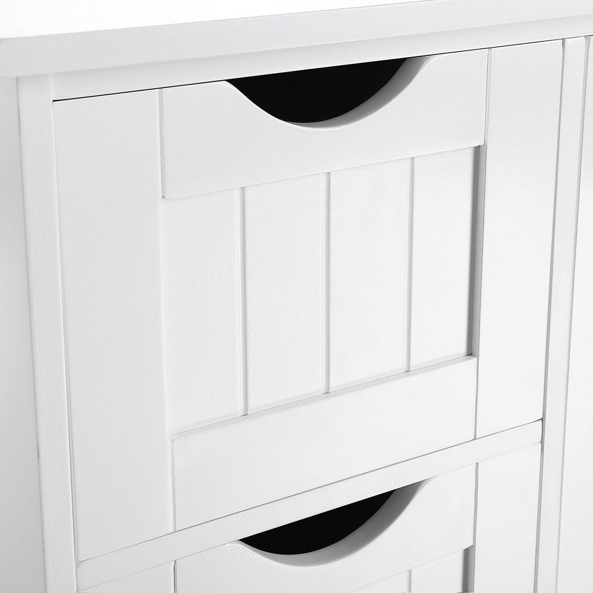 VASAGLE Vitt badrumsskåp – justerbar hylla, robust MDF-konstruktion och stänkskydd, 55 x 30 x 81 cm
