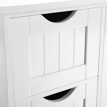 VASAGLE Vitt badrumsskåp – justerbar hylla, robust MDF-konstruktion och stänkskydd, 55 x 30 x 81 cm