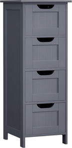 VASAGLE kylpyhuoneen lattiasäilytyskaappi, harmaa