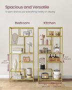 VASAGLE 6-tasoinen korkea kirjahylly 80x30x180 cm