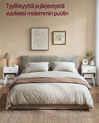 VASAGLE yöpöydät, 2 kpl, minimalistinen yöpöytä laatikolla ja avohyllyllä 39 x 28 x 55 cm