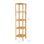 SONGMICS 5-tasoinen bambu kylpyhuonehylly, seisova