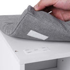 VASAGLE enkäteline istuimella – 10 lokeroa, valkoinen kenkäpenkki eteiseen, pehmustettu ja irrotettava päällinen, 104 x 30 x 48 cm