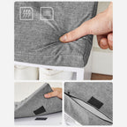 VASAGLE Tilava kenkäpenkki eteiseen – 15 lokeroa, pehmustettu istuin, valkoinen/harmaa, 200 kg