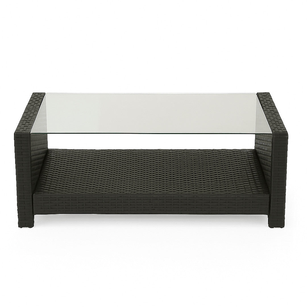 OUTLET! POHJOLA GARDEN Polyrottinki Sohvaryhmä 4-osainen, Musta/beige, MATLEENA