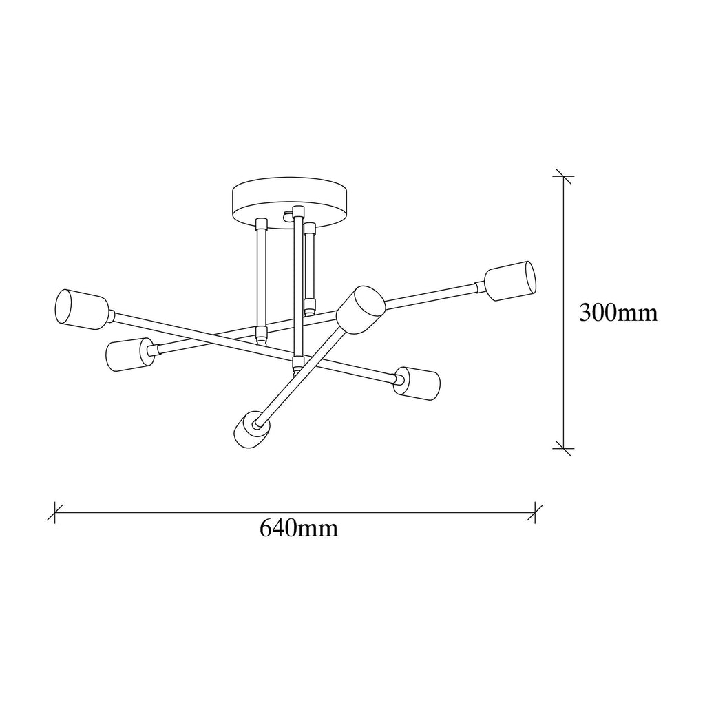 EXPRESSLEVERANS! Chic Home Kukka taklampa 64x64 cm, svart