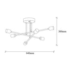 EXPRESSLEVERANS! Chic Home Kukka taklampa 64x64 cm, svart