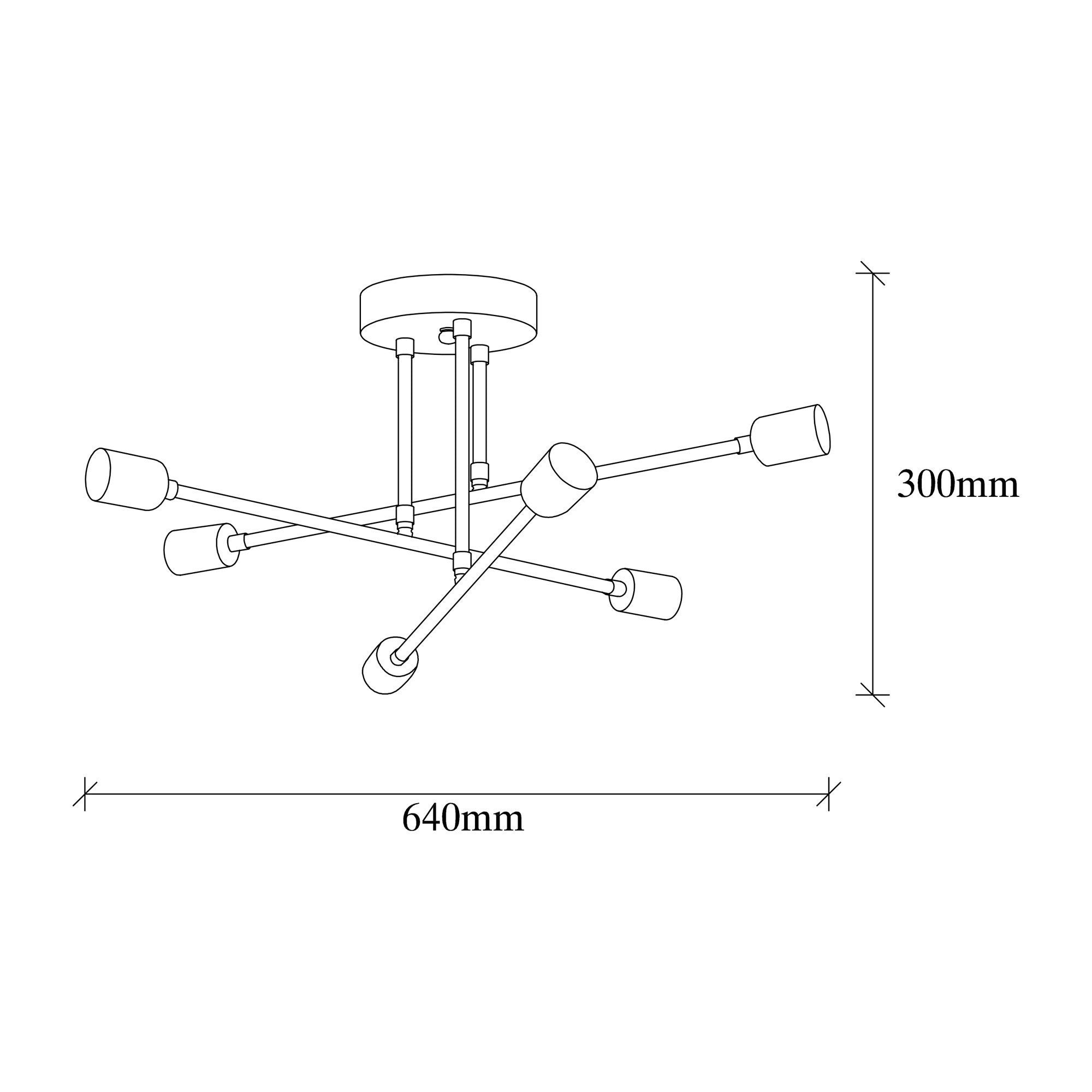 EXPRESSLEVERANS! Chic Home Kukka taklampa 64x64 cm, svart