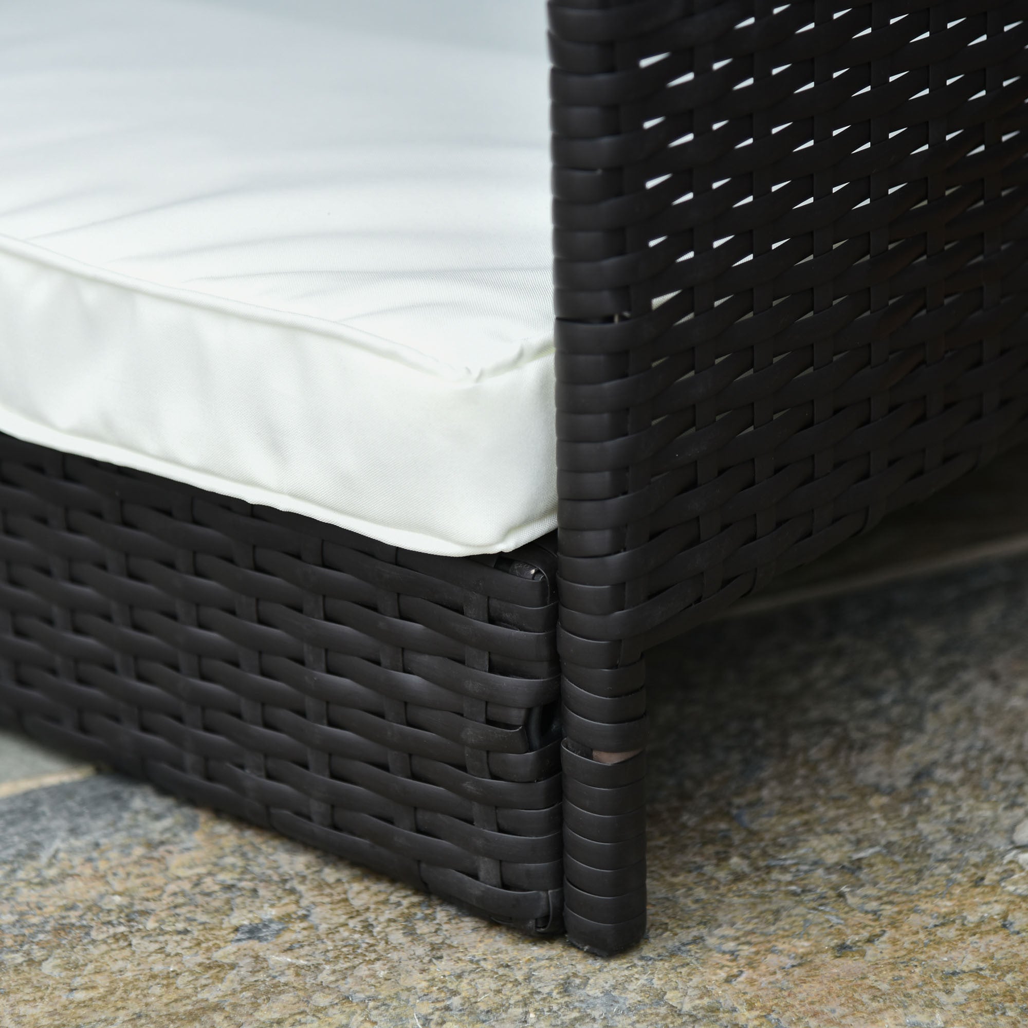 Rottinkinen koiran- ja kissansänky katoksella – ruskea, 98 cm, enintään 50 kg