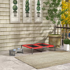 Ulkokäyttöön sopiva koiransänky suurille koirille – kestävä ja hengittävä lemmikkisohva, punainen