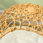 Rottinkinen kissan peti teräsrungolla ja pestävällä tyynyllä – hengittävä ja tyylikäs lepopaikka kissoille