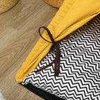 Tiipii-lemmikkiteltta kissoille ja pienille koirille – pestävällä tyynyllä, 60 cm, enintään 5 kg, keltainen