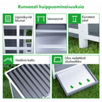 Suuri puinen kanala 4–6 kanalle – kolmiosainen munintapesä, rampillinen kulku ja säänkestävä rakenne