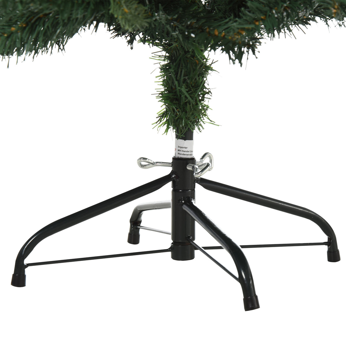 120 cm realistisk konstgjord gran – 657 grenar, grön PVC/PE-gran och stadig metallbas, för inomhusbruk
