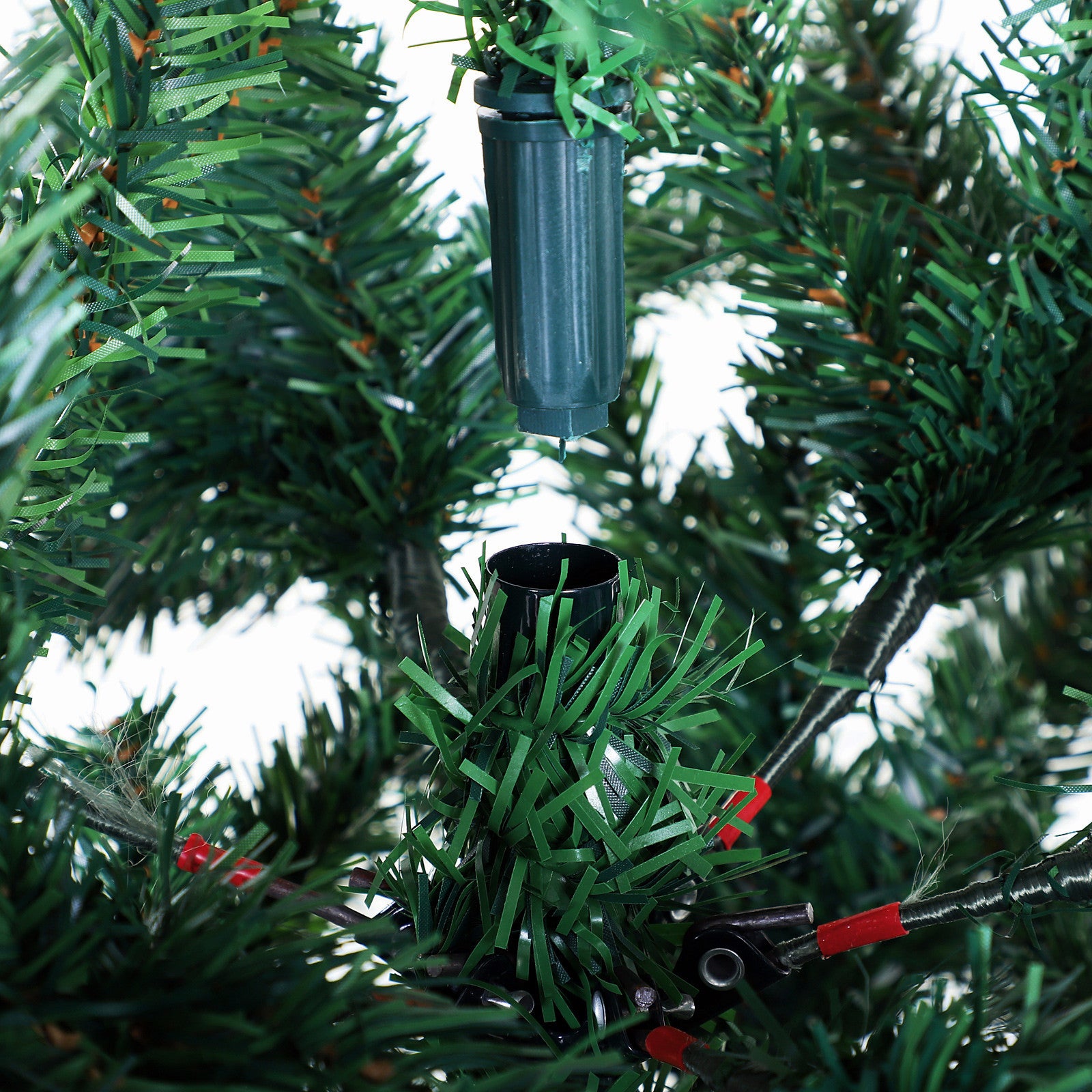 180 cm aidonnäköinen tekokuusi – 1000 oksaa, vihreä PVC-kuusi ja tukeva metallijalka, sisäkäyttöön