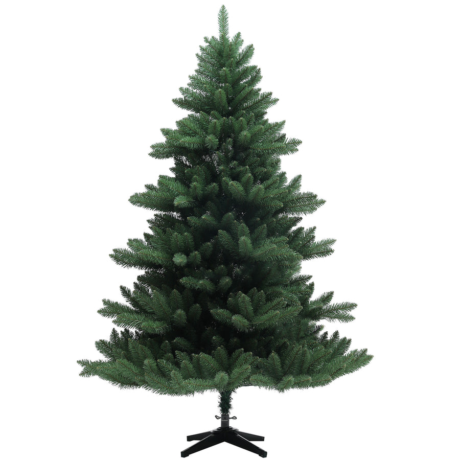 180 cm konstgjord gran i Nordmann-stil – 880 grenar, realistisk och robust metallbas, brandsäker och enkel att montera