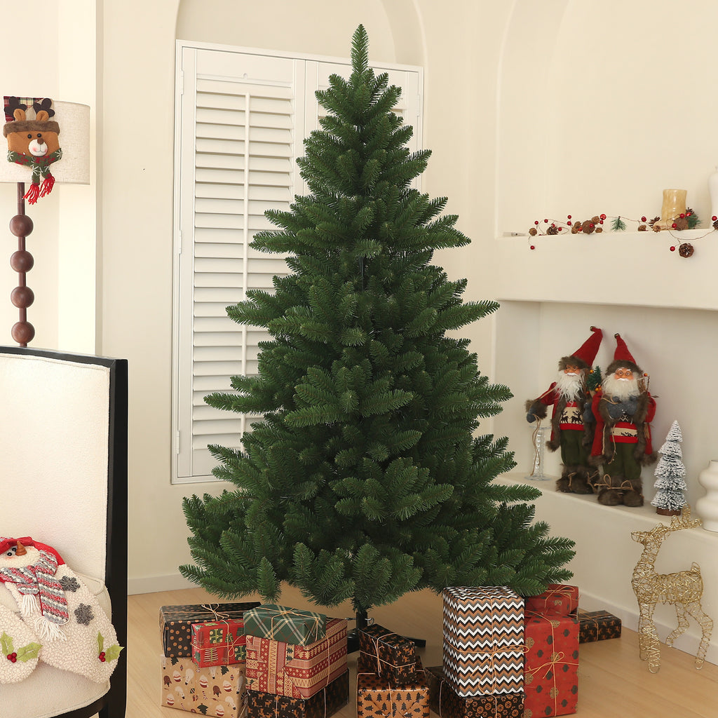 180 cm Nordmann-tyylinen tekokuusi – 880 oksaa, aidonnäköinen ja tukeva metallijalka, paloturvallinen ja helppo koota