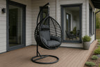 OUTLET! Pohjola Garden Riipputuoli / Korituoli Telineellä Bea, Musta / Harmaa, VIALLINEN LUE KUVAUS!