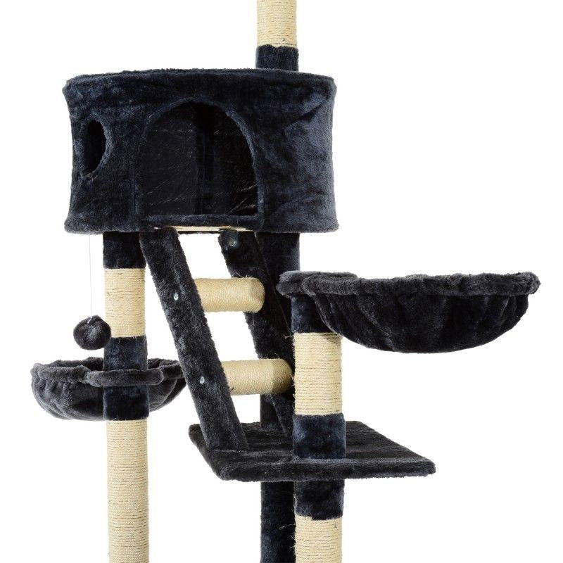 Kissan kiipeilypuu 240-260cm (harmaa)