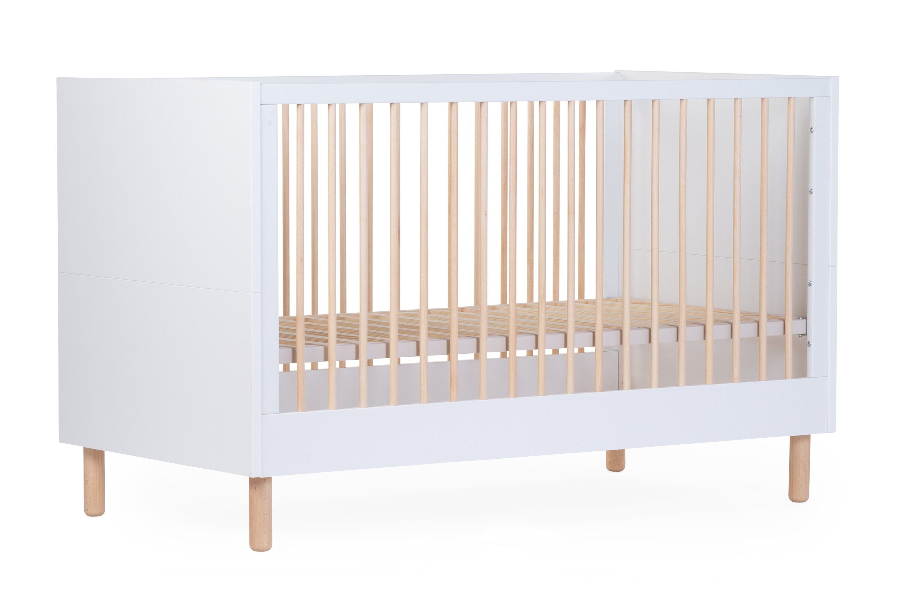 Valkoinen pinnasänky 70x140 cm – muunneltava ja turvallinen vauvan ja taaperon sänky