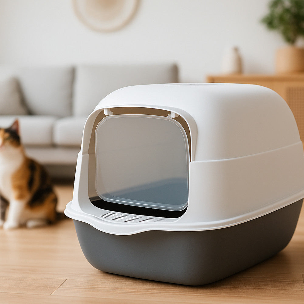 Pohjolan Lemmikkitarvike Kissan hiekkalaatikko, 50x35x35cm, Harmaa