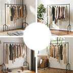 Metallinen vaaterekki pyörillä, max.140 kg – moderni ja tukeva vaateteline kotiin ja liikkeeseen