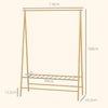 Bambu vaaterekki hyllyllä – tyylikäs ja kestävä vaateteline eteiseen ja makuuhuoneeseen (116x43,5x160 cm)