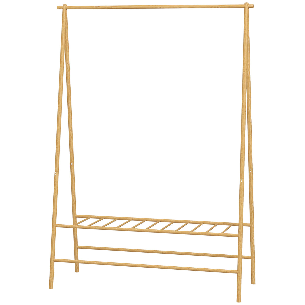 Klädställ i bambu med hylla – ett snyggt och hållbart klädställ för hallen och sovrummet (116x43,5x160 cm)