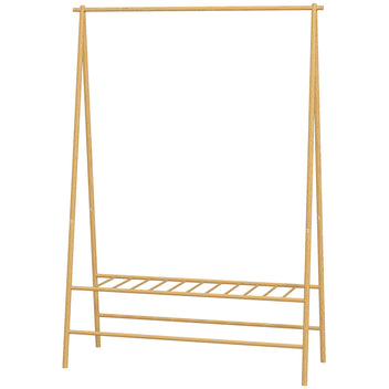 Klädställ i bambu med hylla – ett snyggt och hållbart klädställ för hallen och sovrummet (116x43,5x160 cm)
