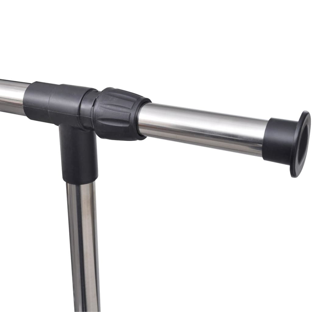 Säädettävä vaaterekki 4 rullapyörää ja 1 ripustustanko