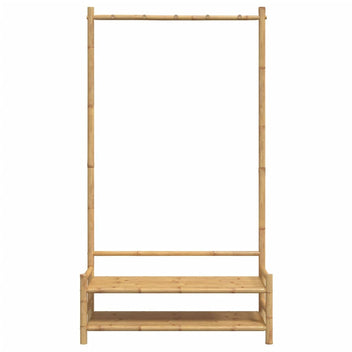 Vaateteline hyllyillä 103x40x183 cm bambu